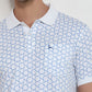 Parx Men White Regular Fit Printed Polo Neck Collar T-Shirt