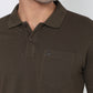 Parx Men Green Regular Fit Solid T-Shirt