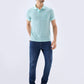 Parx Men Green Regular Fit Print Polo Neck Collar T-shirt