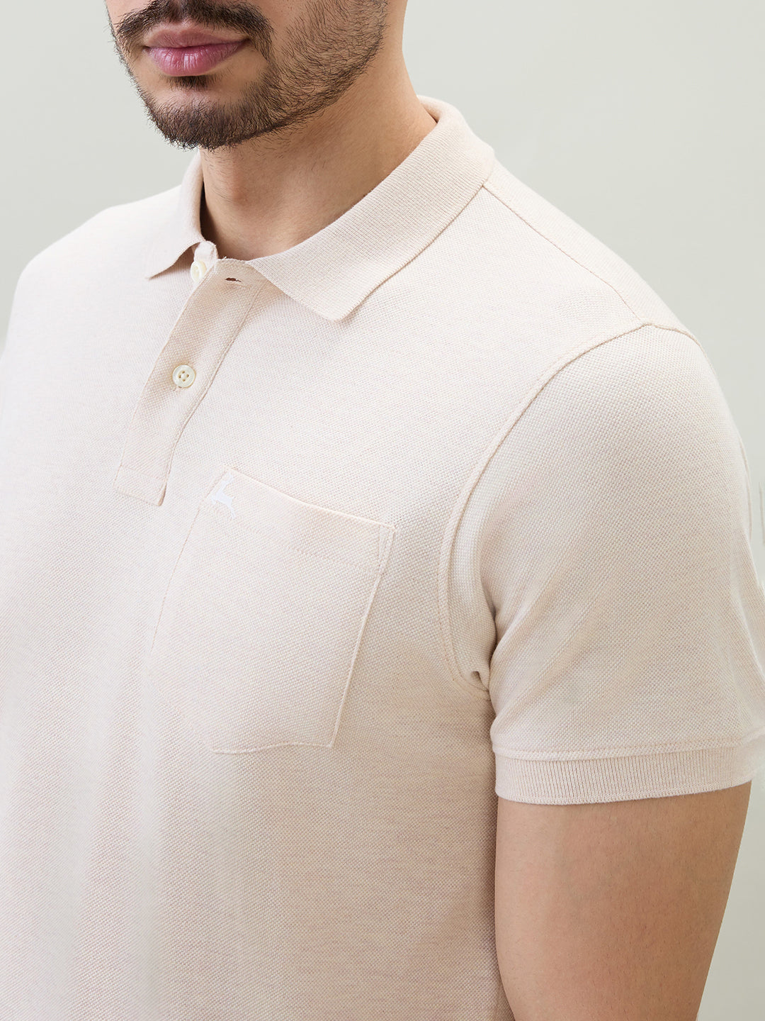 Parx Men White Regular Fit Solid Polo Neck Collar T-Shirt