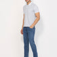 Parx Men Grey Regular Fit Print Polo Neck Collar T-shirt