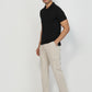 Parx Men Black Regular Fit Solid Polo Neck Collar T-shirt