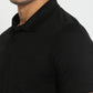 Parx Men Black Regular Fit Solid Polo Neck Collar T-shirt