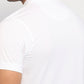 Parx Men White Regular Fit Solid Polo Neck Collar T-shirt