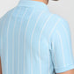 Parx Men Blue Regular Fit Yarn Dyed Polo Neck Collar T-shirt