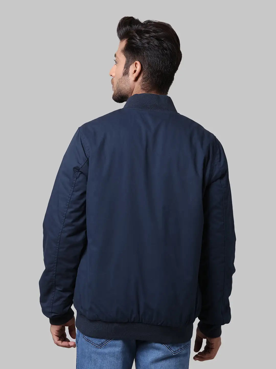 Men Regular Fit  Grey Jacket