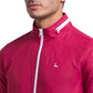 Men Red Solid Polyester Full Sleeve Jacket