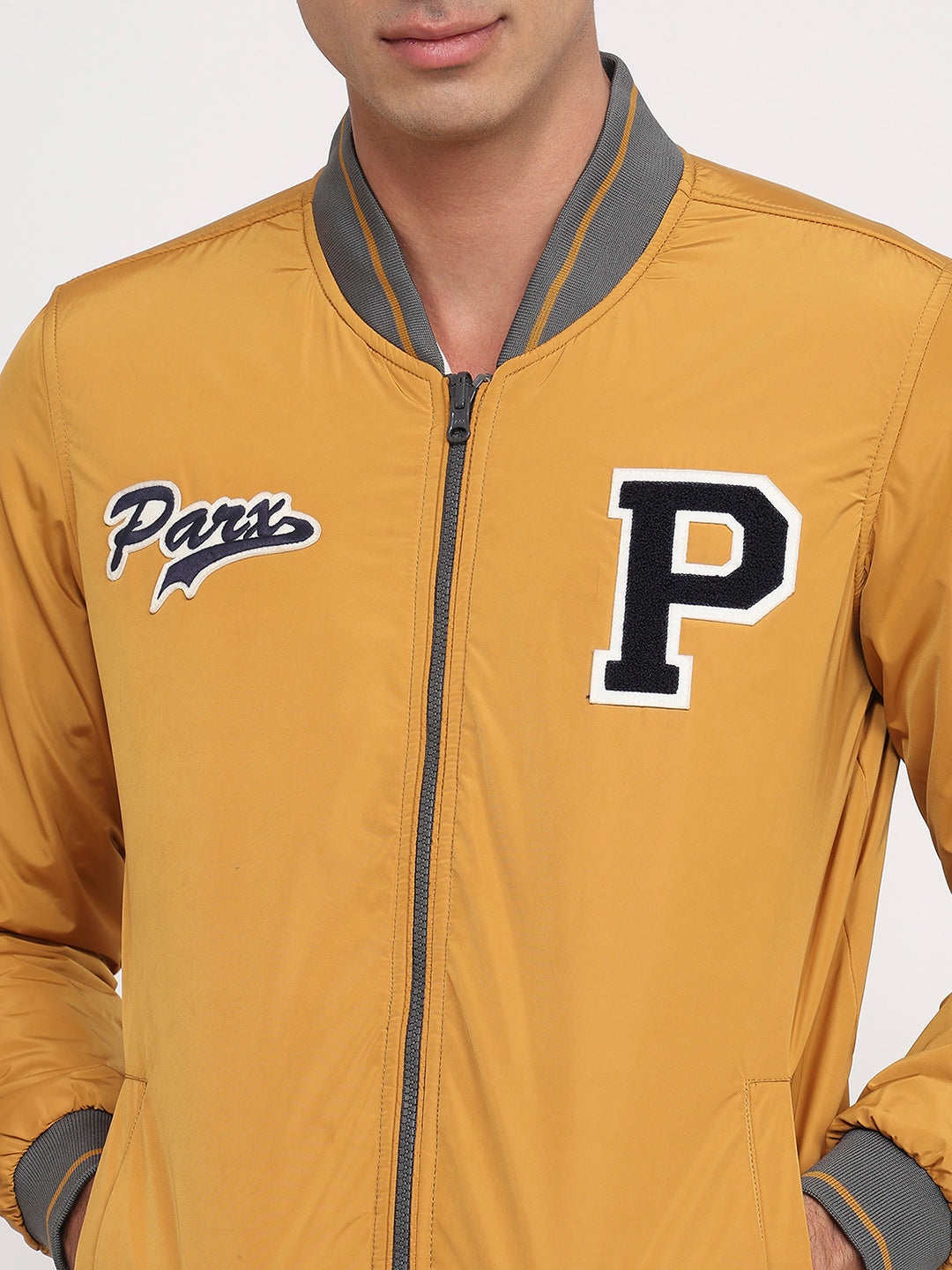 Parx Men Yellow Solid Casual Jacket