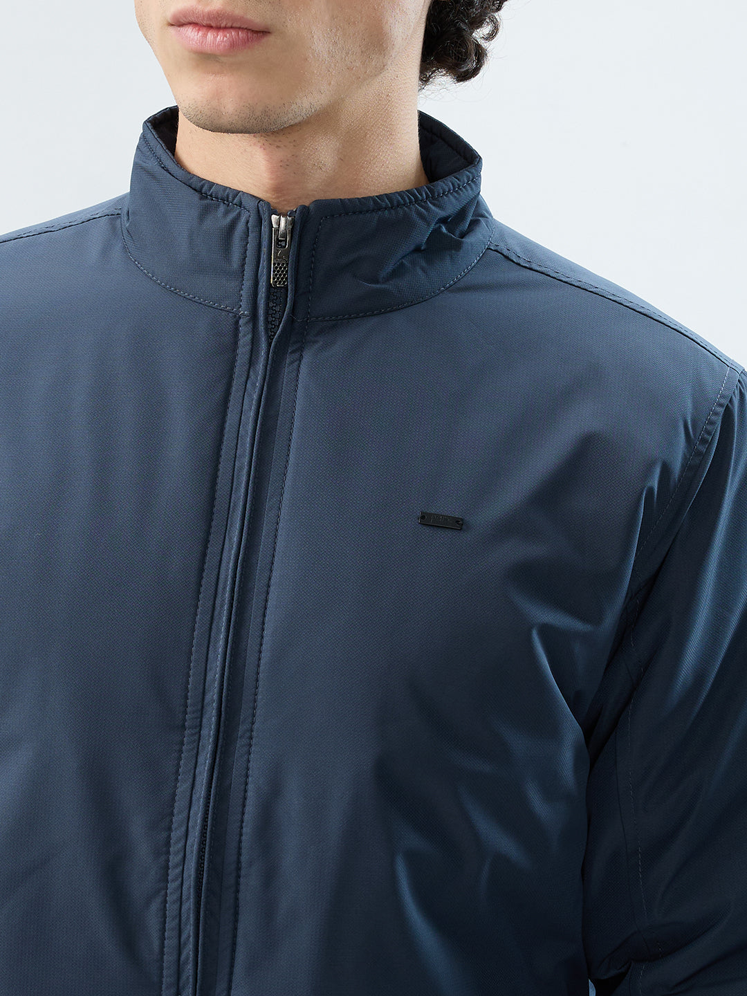Parx Men Blue Solid Casual Jacket