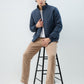 Parx Men Blue Solid Casual Jacket