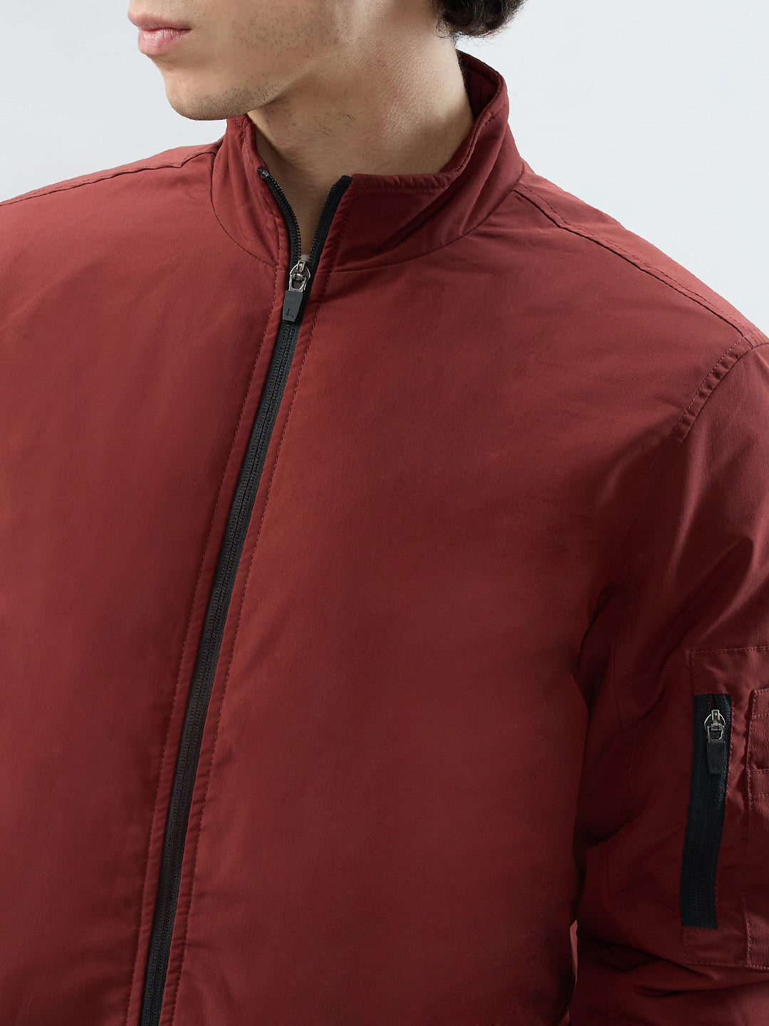 Parx Men Orange Solid Casual Jacket