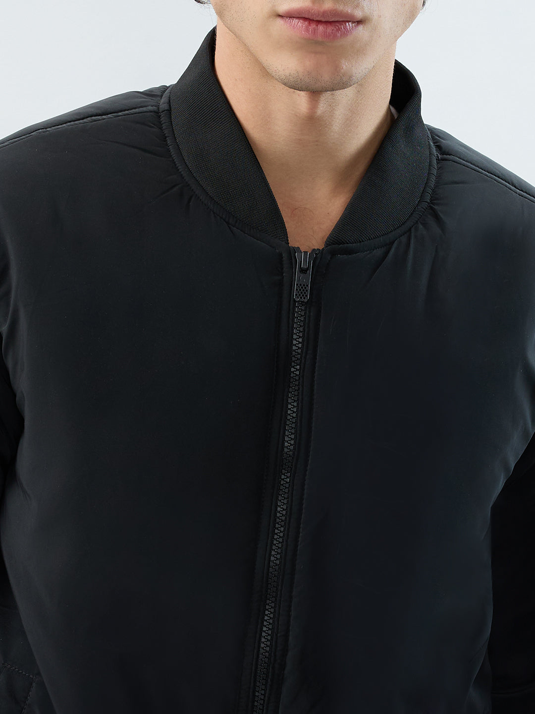 Parx Men Black Solid Casual Jacket