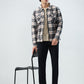 Parx Men White Checks Casual Jacket