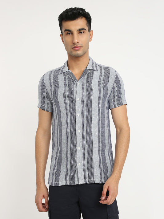 Parx Blue Casual Shirt 