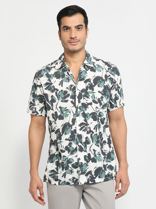 Parx Green Casual Shirt