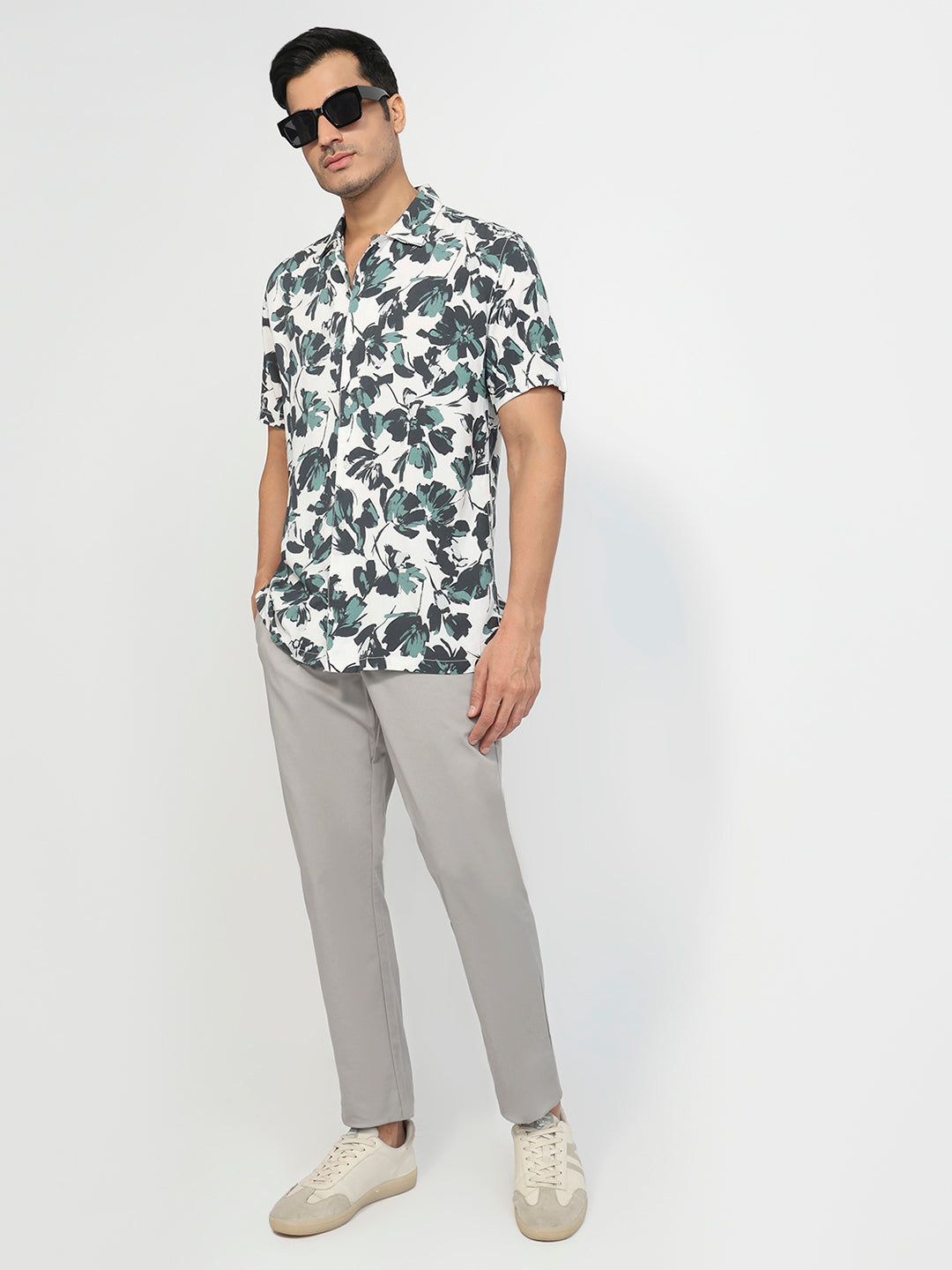 Parx Green Casual Shirt