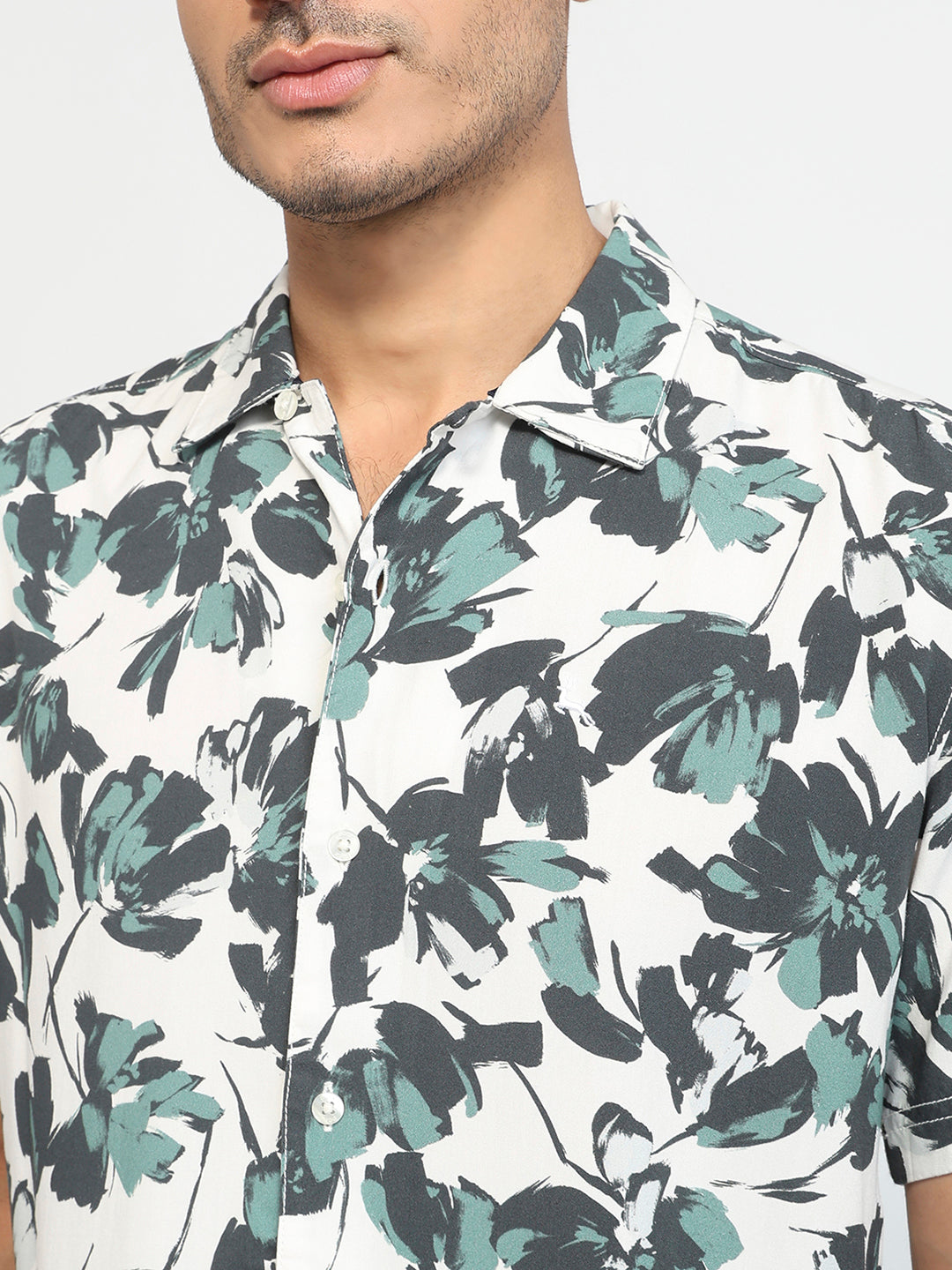 Parx Green Casual Shirt