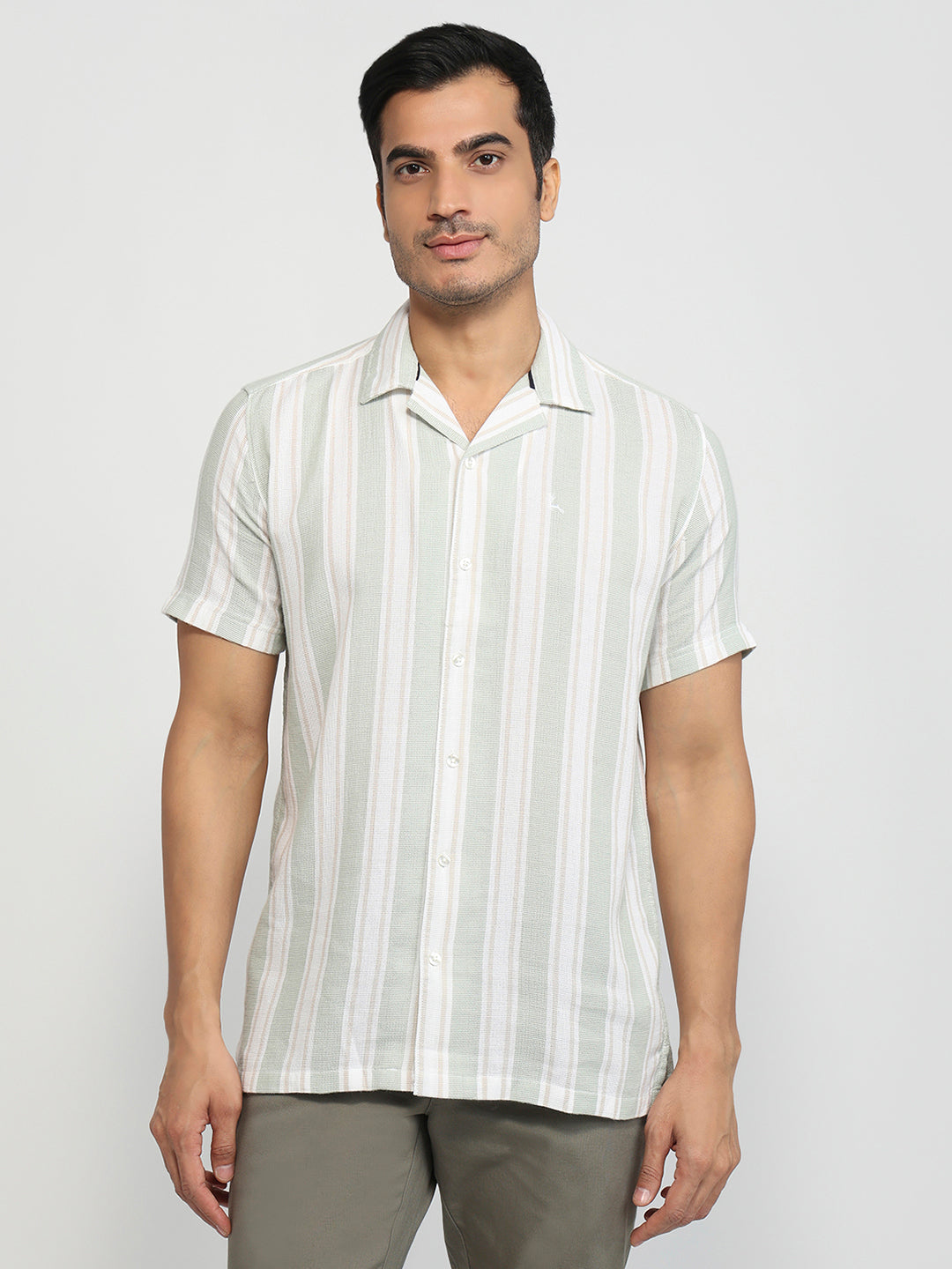 Parx Green Casual Shirt