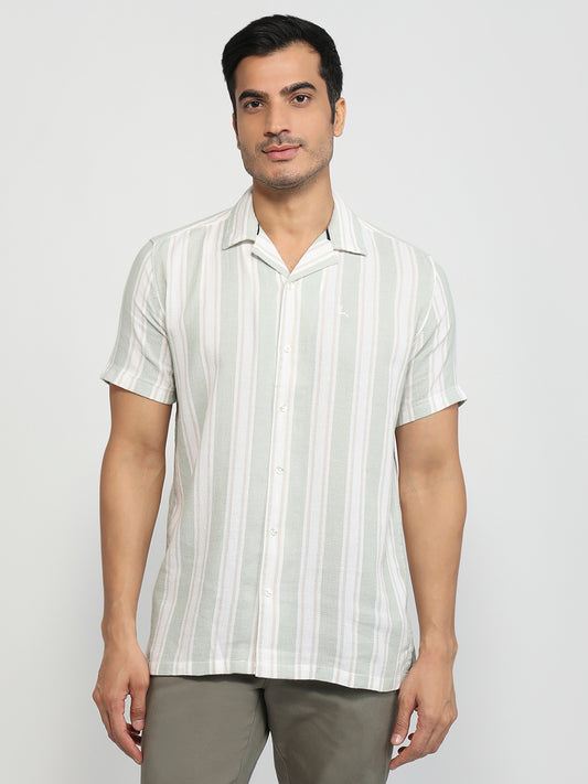 Parx Green Casual Shirt