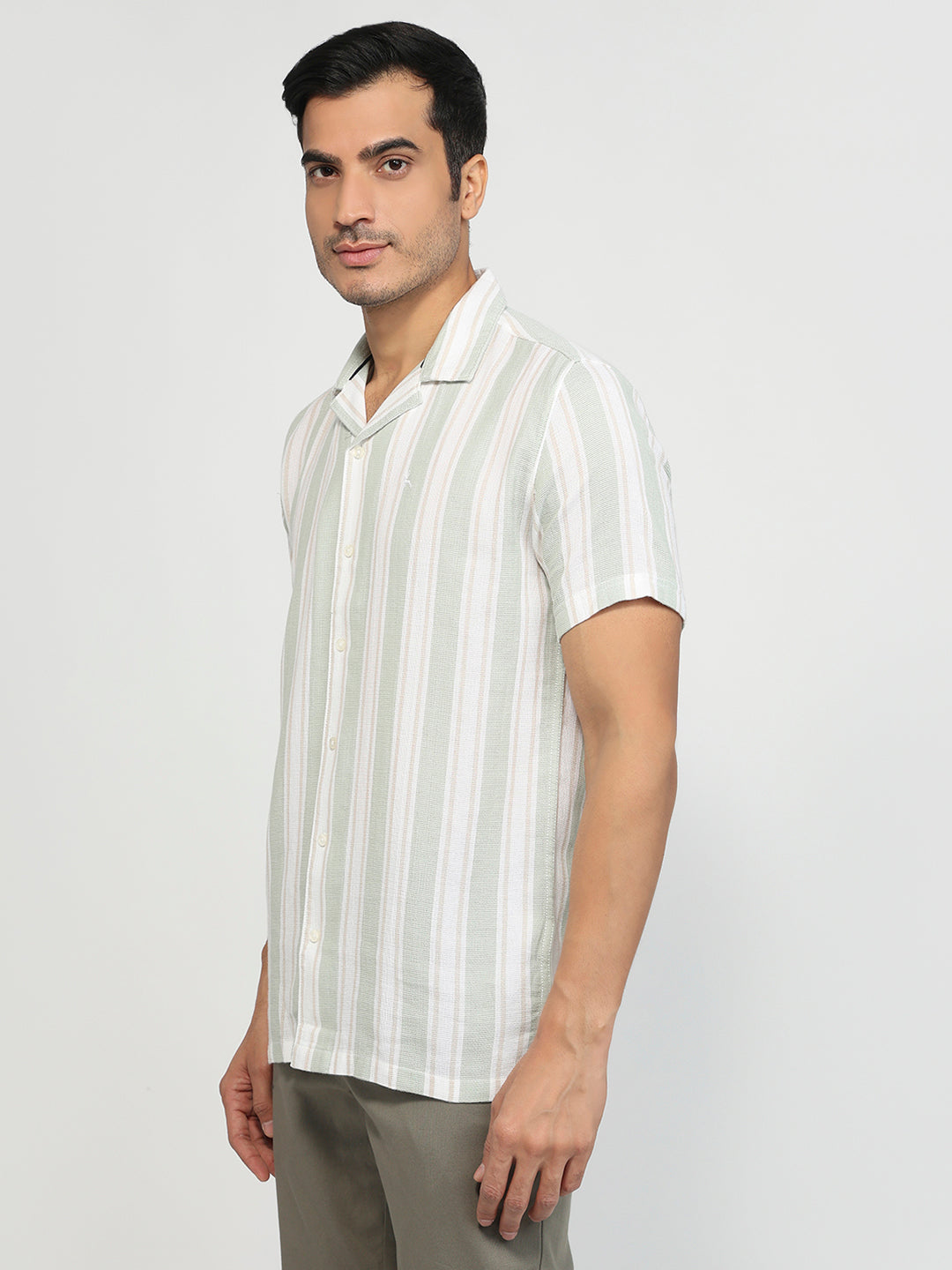 Parx Green Casual Shirt