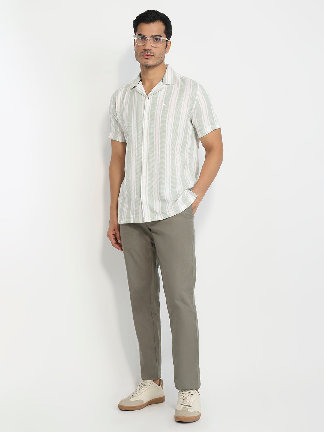 Parx Green Casual Shirt