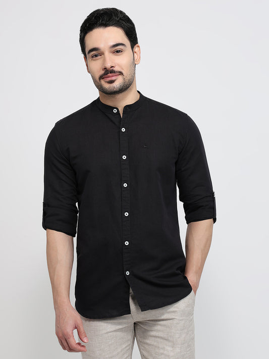 Parx Black Casual Shirt