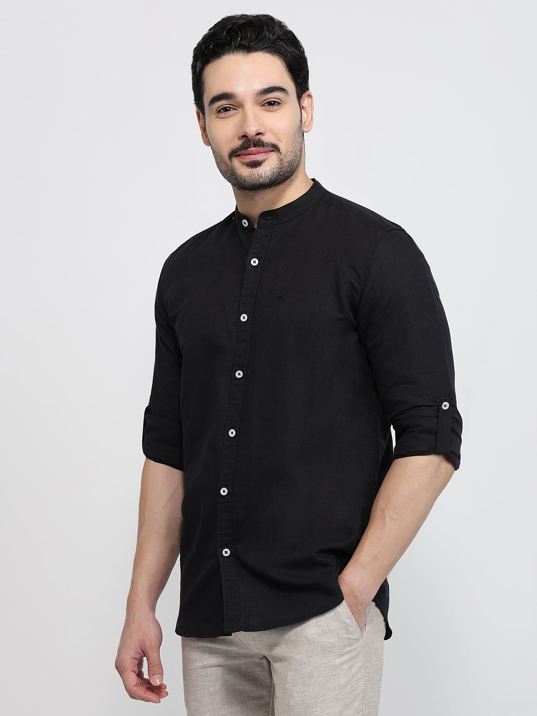 Parx Black Casual Shirt