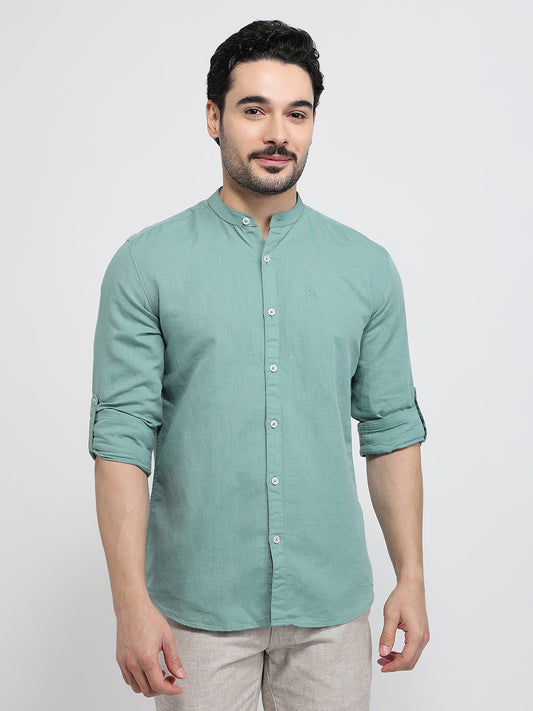 Parx Green Casual Shirt