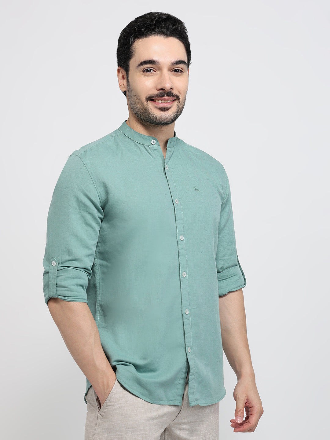 Parx Green Casual Shirt