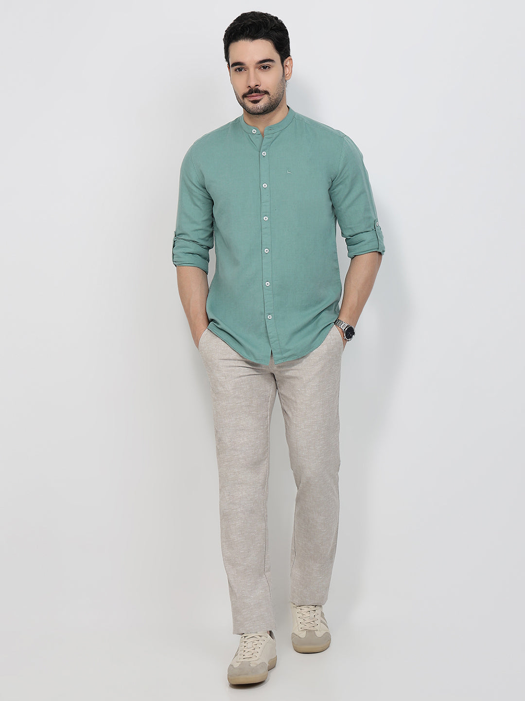 Parx Green Casual Shirt