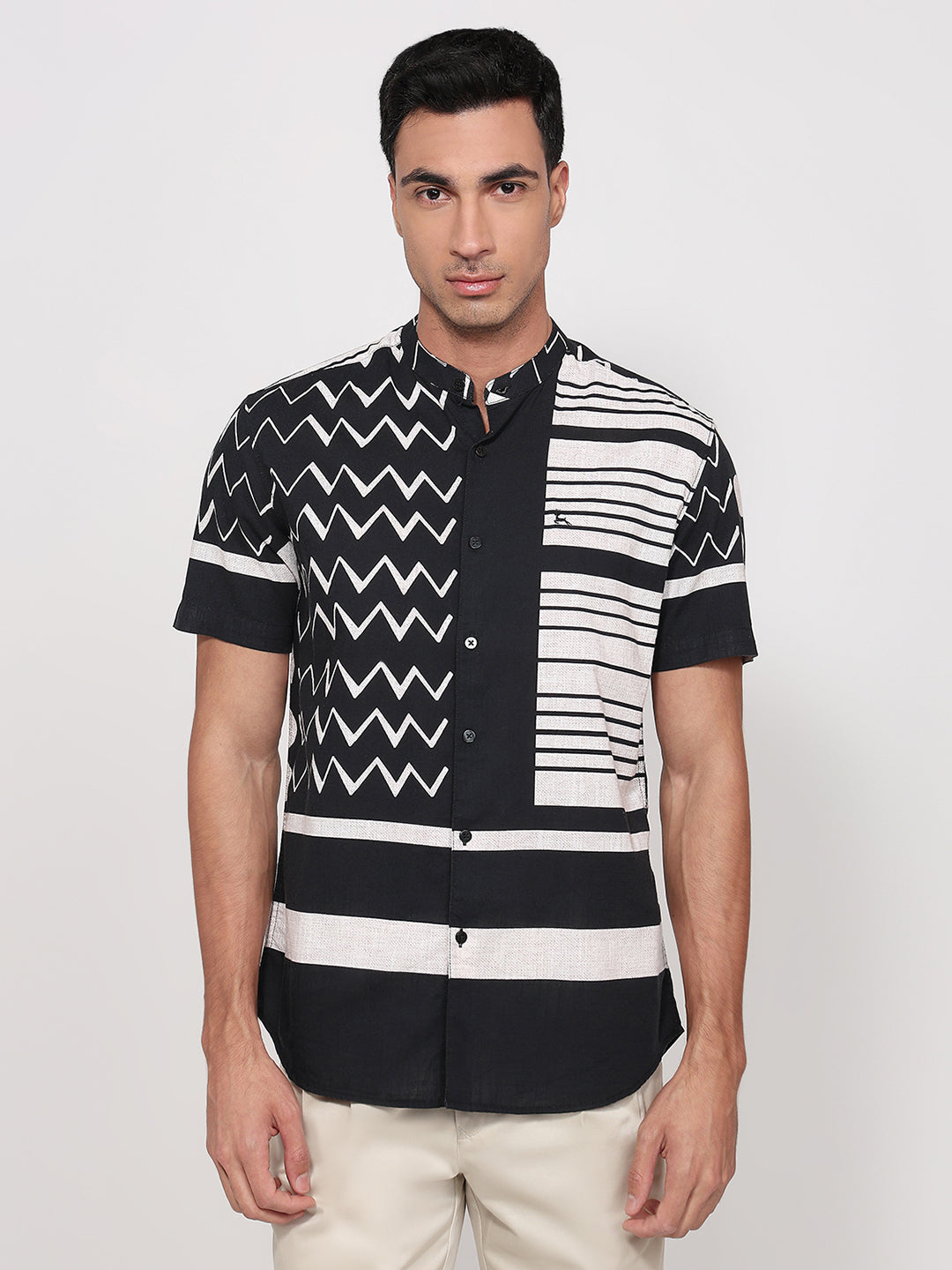 Parx Black Casual Shirt