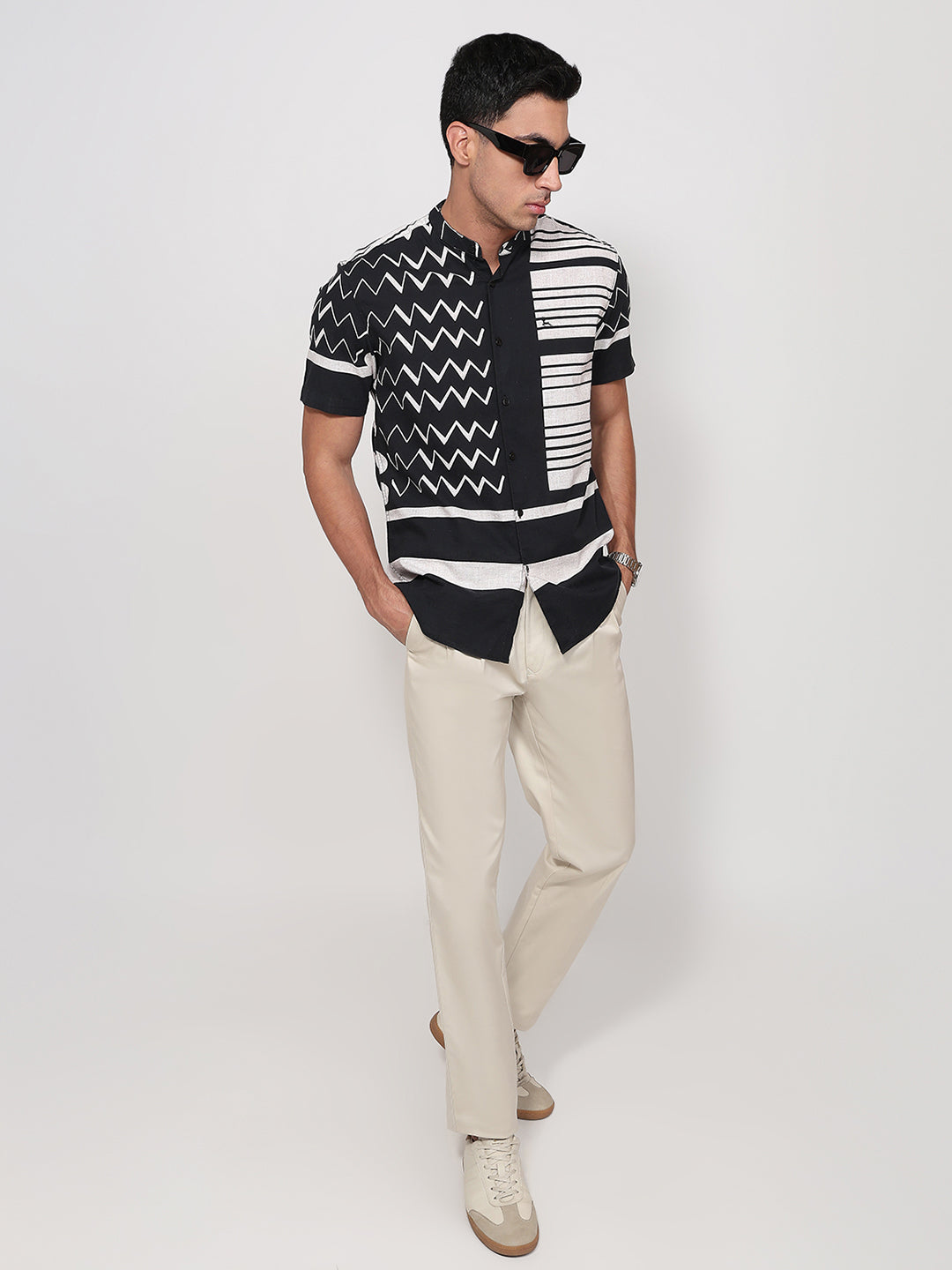 Parx Black Casual Shirt