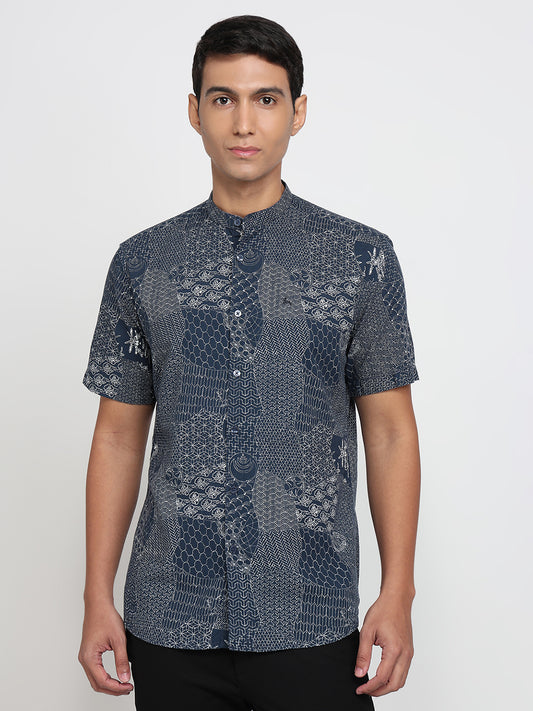 Parx Blue Casual Shirt