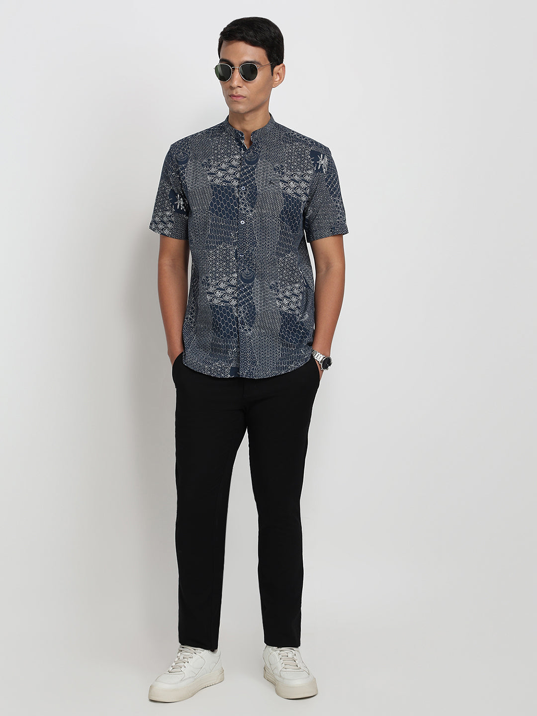 Parx Blue Casual Shirt