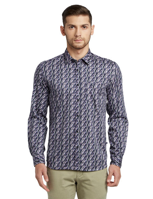 Parx Blue Casual Shirt