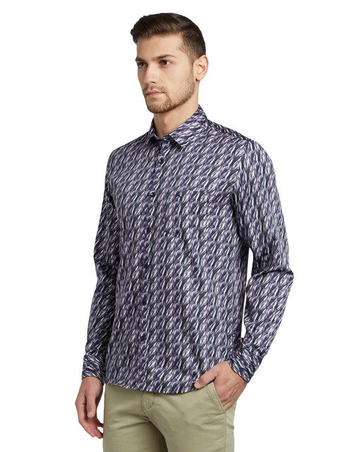 Parx Blue Casual Shirt