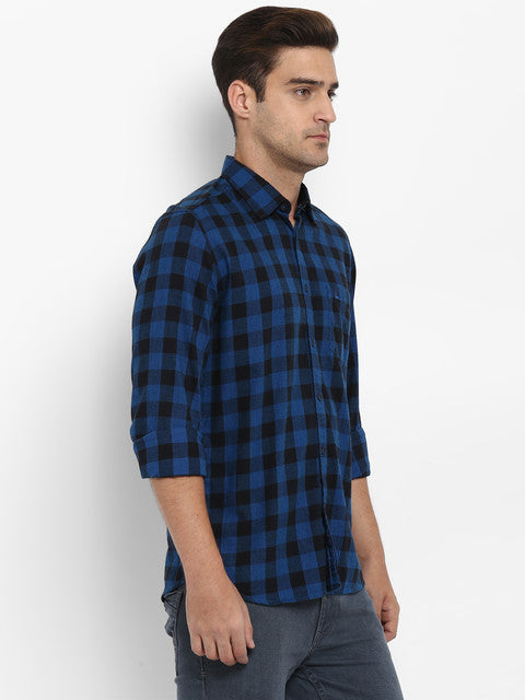 Parx Blue Casual Shirt