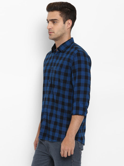 Parx Blue Casual Shirt