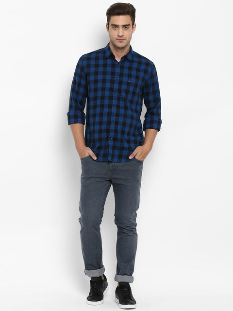 Parx Blue Casual Shirt