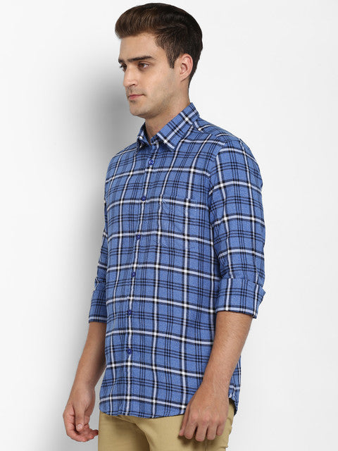 Parx Blue Casual Shirt