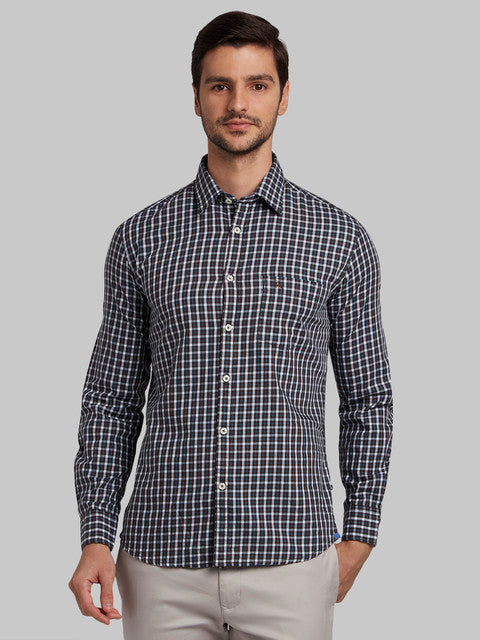 Parx Blue Casual Shirt