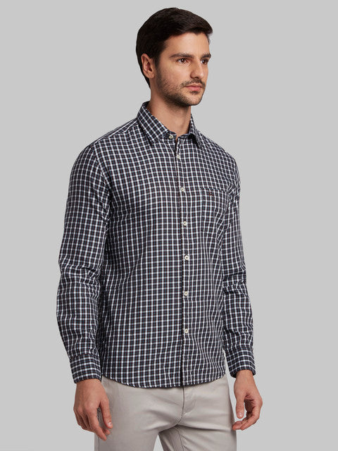 Parx Blue Casual Shirt