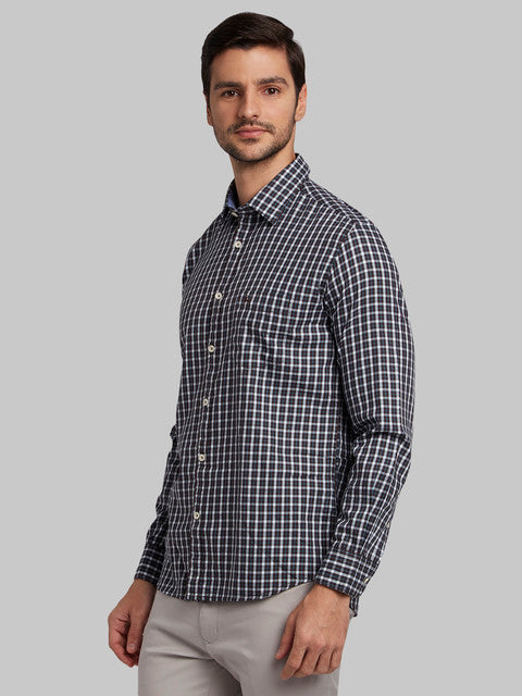 Parx Blue Casual Shirt