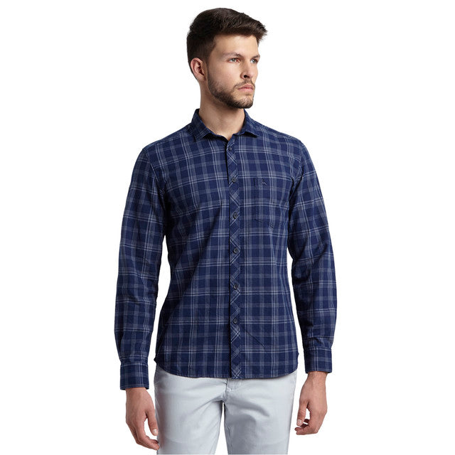 Parx Blue Casual Shirt