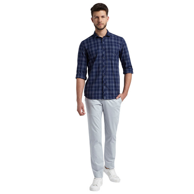 Parx Blue Casual Shirt