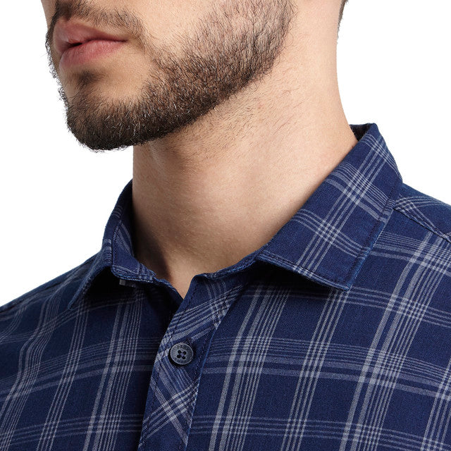 Parx Blue Casual Shirt