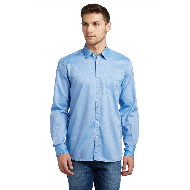 Parx Blue Casual Shirt