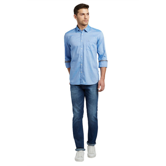 Parx Blue Casual Shirt