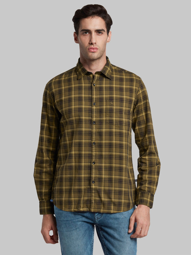 Parx Brown Casual Shirt 