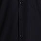 Parx Men Black Solid Slim Fit Full Sleeve Semi Cut Away Collar Shirt